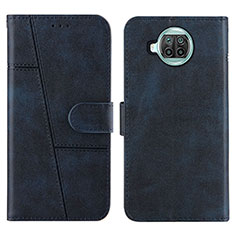 Leather Case Stands Flip Cover Holder Y01X for Xiaomi Mi 10i 5G Blue