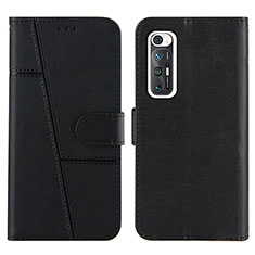 Leather Case Stands Flip Cover Holder Y01X for Xiaomi Mi 10S 5G Black