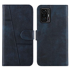 Leather Case Stands Flip Cover Holder Y01X for Xiaomi Mi 11T 5G Blue