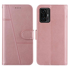 Leather Case Stands Flip Cover Holder Y01X for Xiaomi Mi 11T 5G Rose Gold