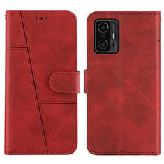 Leather Case Stands Flip Cover Holder Y01X for Xiaomi Mi 11T Pro 5G Red