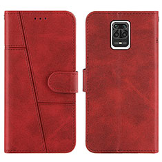 Leather Case Stands Flip Cover Holder Y01X for Xiaomi Poco M2 Pro Red