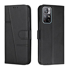 Leather Case Stands Flip Cover Holder Y01X for Xiaomi Poco M4 Pro 5G Black