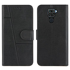 Leather Case Stands Flip Cover Holder Y01X for Xiaomi Redmi 10X 4G Black