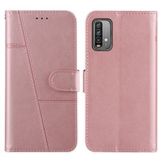 Leather Case Stands Flip Cover Holder Y01X for Xiaomi Redmi 9 Power Rose Gold