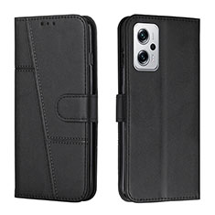 Leather Case Stands Flip Cover Holder Y01X for Xiaomi Redmi K50i 5G Black