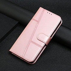 Leather Case Stands Flip Cover Holder Y01X for Xiaomi Redmi K60 Pro 5G Rose Gold