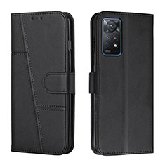 Leather Case Stands Flip Cover Holder Y01X for Xiaomi Redmi Note 11 Pro 5G Black