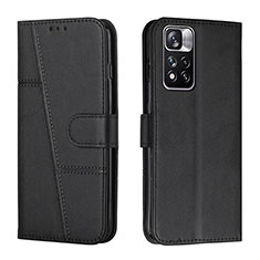 Leather Case Stands Flip Cover Holder Y01X for Xiaomi Redmi Note 11 Pro+ Plus 5G Black