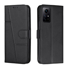 Leather Case Stands Flip Cover Holder Y01X for Xiaomi Redmi Note 12S Black