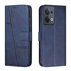 Leather Case Stands Flip Cover Holder Y01X for Xiaomi Redmi Note 13 5G Blue