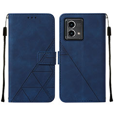 Leather Case Stands Flip Cover Holder Y02B for Motorola Moto G Stylus (2023) 4G Blue