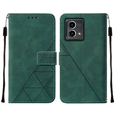 Leather Case Stands Flip Cover Holder Y02B for Motorola Moto G Stylus (2023) 4G Green