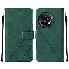 Leather Case Stands Flip Cover Holder Y02B for OnePlus Ace 2 Pro 5G Green