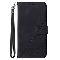 Leather Case Stands Flip Cover Holder Y02B for Samsung Galaxy A23 5G Black
