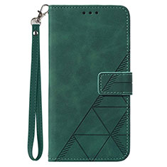 Leather Case Stands Flip Cover Holder Y02B for Samsung Galaxy A23 5G Green