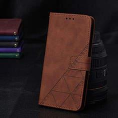 Leather Case Stands Flip Cover Holder Y02B for Samsung Galaxy A52s 5G Brown