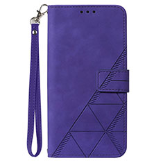 Leather Case Stands Flip Cover Holder Y02B for Samsung Galaxy M33 5G Purple
