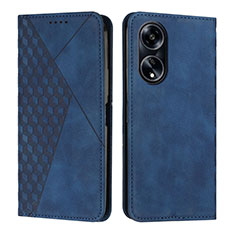 Leather Case Stands Flip Cover Holder Y02X for Huawei Honor X5 Plus Blue