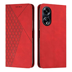 Leather Case Stands Flip Cover Holder Y02X for Huawei Honor X5 Plus Red