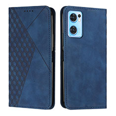 Leather Case Stands Flip Cover Holder Y02X for OnePlus Nord CE 2 5G Blue