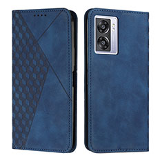 Leather Case Stands Flip Cover Holder Y02X for OnePlus Nord N300 5G Blue