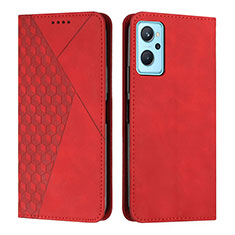 Leather Case Stands Flip Cover Holder Y02X for Realme 10 5G Red