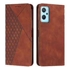 Leather Case Stands Flip Cover Holder Y02X for Realme 10T 5G Brown