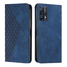 Leather Case Stands Flip Cover Holder Y02X for Realme 9 Pro 5G Blue