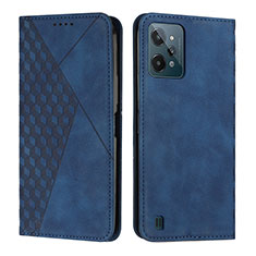 Leather Case Stands Flip Cover Holder Y02X for Realme C31 Blue