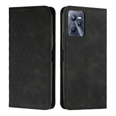 Leather Case Stands Flip Cover Holder Y02X for Realme Narzo 50A Prime Black