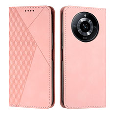 Leather Case Stands Flip Cover Holder Y02X for Realme Narzo 60 Pro 5G Rose Gold