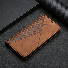 Leather Case Stands Flip Cover Holder Y02X for Samsung Galaxy A13 4G Brown