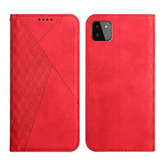 Leather Case Stands Flip Cover Holder Y02X for Samsung Galaxy A22s 5G Red