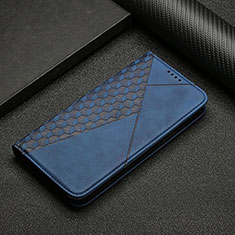 Leather Case Stands Flip Cover Holder Y02X for Samsung Galaxy M40S Blue