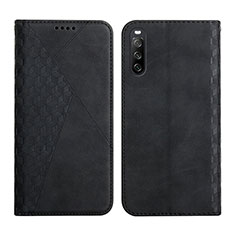 Leather Case Stands Flip Cover Holder Y02X for Sony Xperia 10 III Lite Black