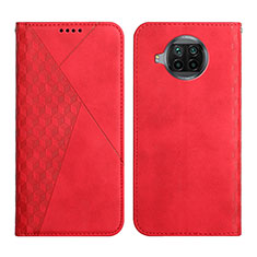 Leather Case Stands Flip Cover Holder Y02X for Xiaomi Mi 10i 5G Red