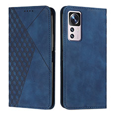 Leather Case Stands Flip Cover Holder Y02X for Xiaomi Mi 12T 5G Blue