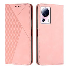 Leather Case Stands Flip Cover Holder Y02X for Xiaomi Mi 13 Lite 5G Rose Gold