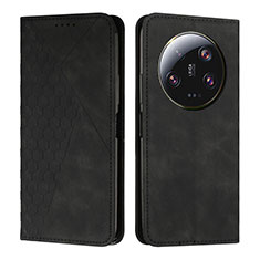 Leather Case Stands Flip Cover Holder Y02X for Xiaomi Mi 13 Ultra 5G Black