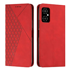 Leather Case Stands Flip Cover Holder Y02X for Xiaomi Poco M4 5G Red