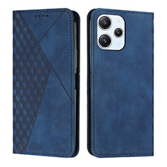 Leather Case Stands Flip Cover Holder Y02X for Xiaomi Redmi 12 4G Blue