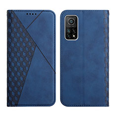 Leather Case Stands Flip Cover Holder Y02X for Xiaomi Redmi K30S 5G Blue