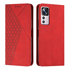 Leather Case Stands Flip Cover Holder Y02X for Xiaomi Redmi K50 Ultra 5G Red