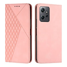 Leather Case Stands Flip Cover Holder Y02X for Xiaomi Redmi Note 12 4G Rose Gold