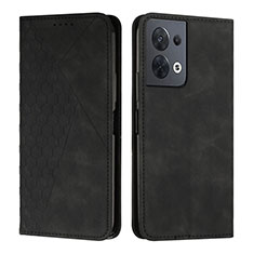 Leather Case Stands Flip Cover Holder Y02X for Xiaomi Redmi Note 13 5G Black