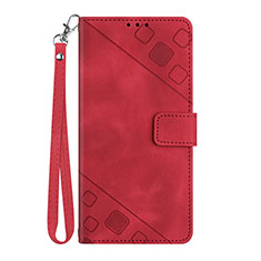 Leather Case Stands Flip Cover Holder Y03B for Google Pixel 6 5G Red