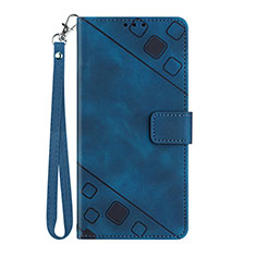 Leather Case Stands Flip Cover Holder Y03B for Google Pixel 6 Pro 5G Blue