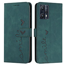 Leather Case Stands Flip Cover Holder Y03X for Realme 9 4G Green