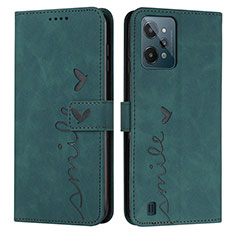 Leather Case Stands Flip Cover Holder Y03X for Realme C31 Green